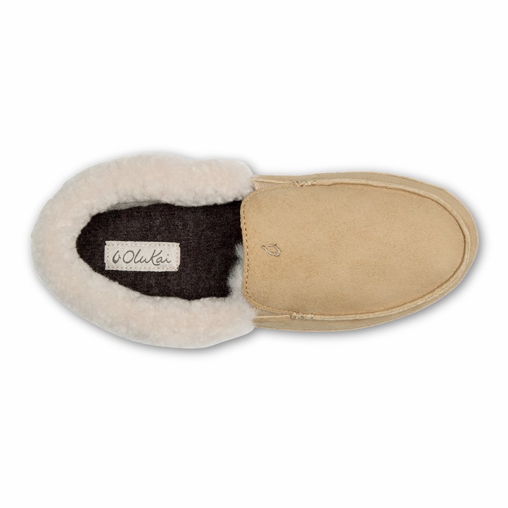 Brown OluKai Ku‘una Women's Slippers | 05832-CDYU