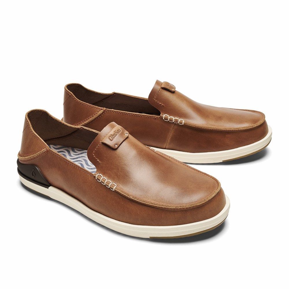 Brown OluKai Kākaha Men's Sneakers | 12086-XAFG