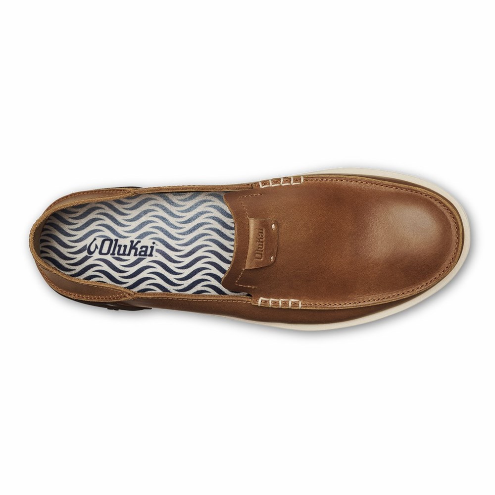 Brown OluKai Kākaha Men's Sneakers | 12086-XAFG