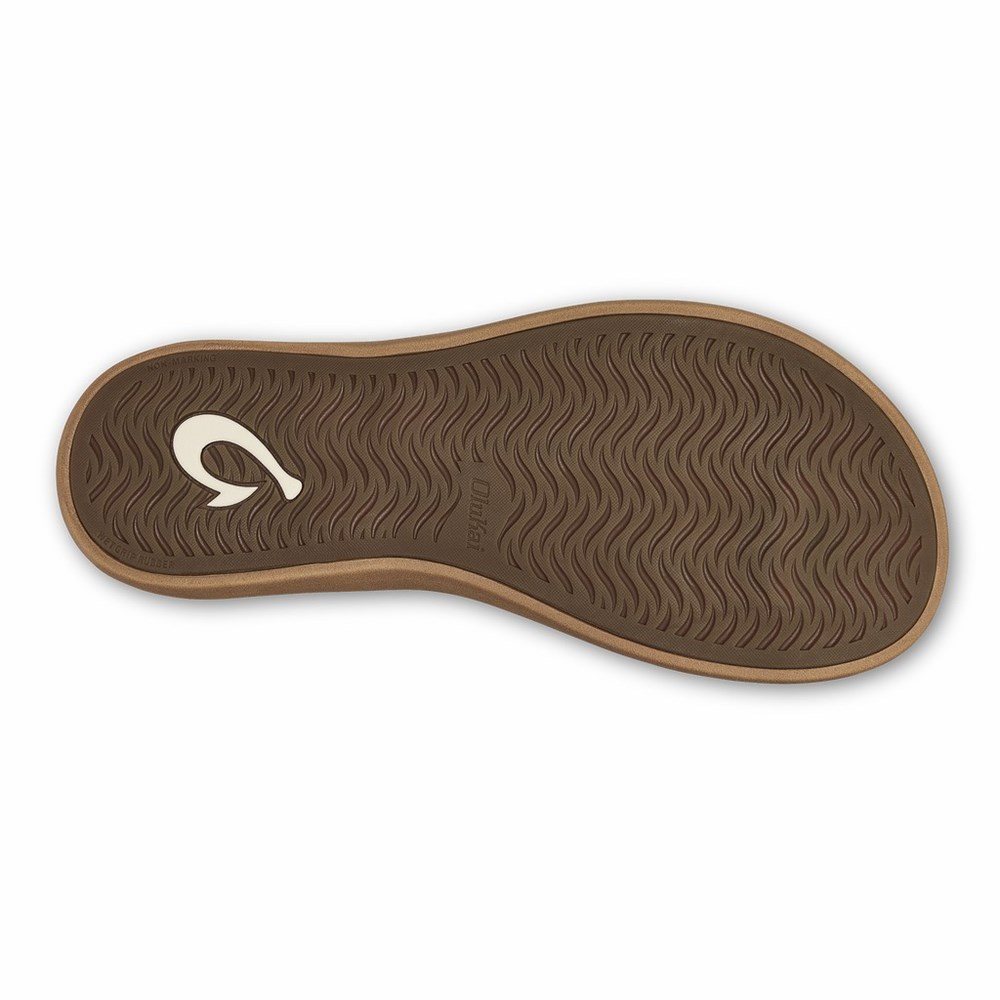 Brown OluKai Kāpehe Luana Women's Sandals | 41062-HGSR