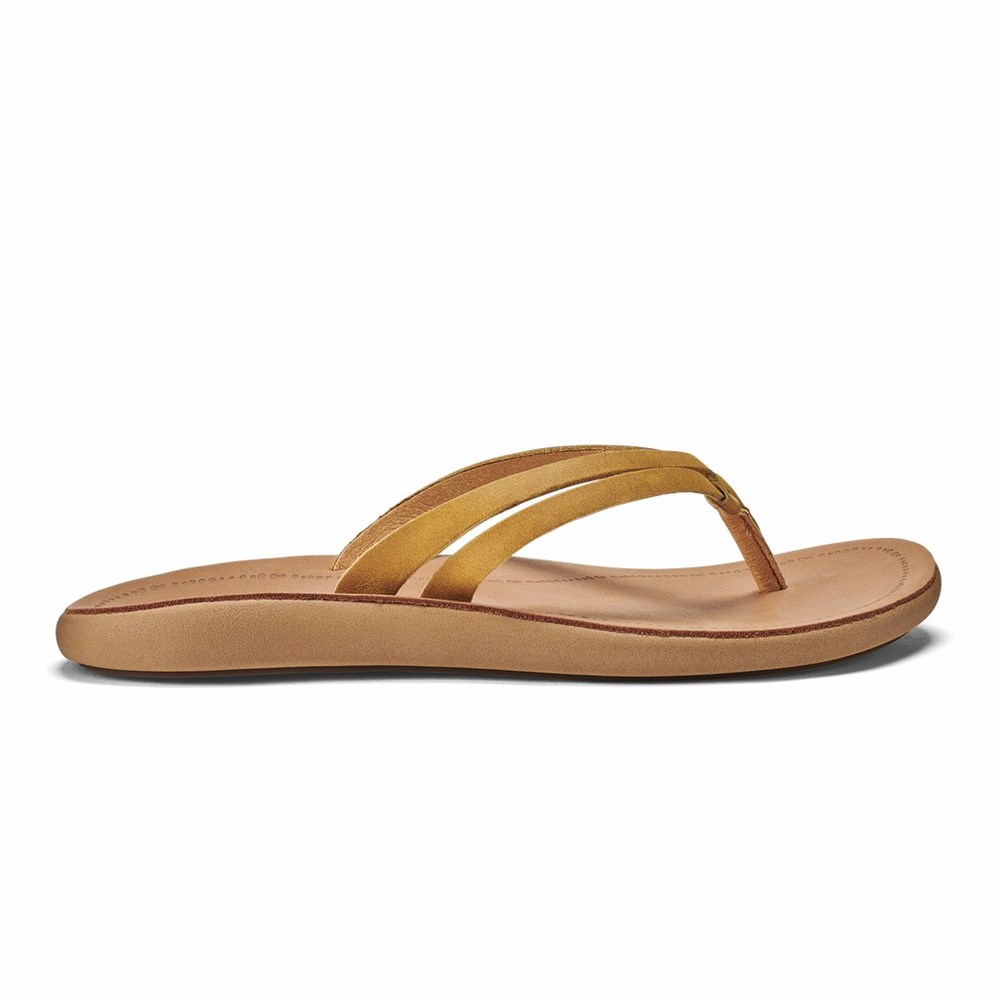 Brown OluKai Kāpehe Luana Women\'s Sandals | 71256-TMVY