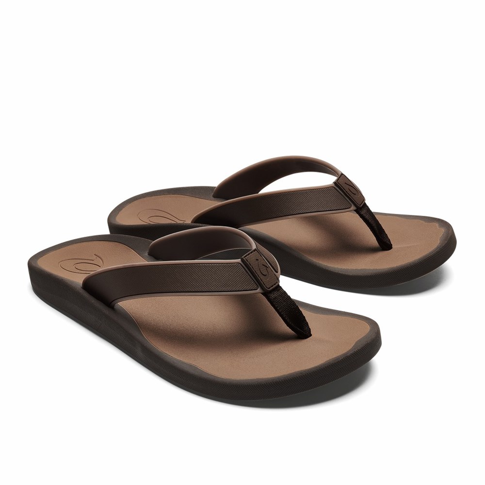 Brown OluKai Kōko‘o Men's Sandals | 98365-KFMG