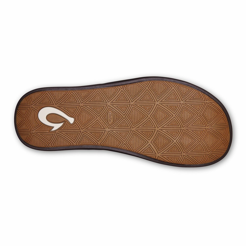 Brown OluKai Maha 'Olu Men's Sandals | 98063-EFDG