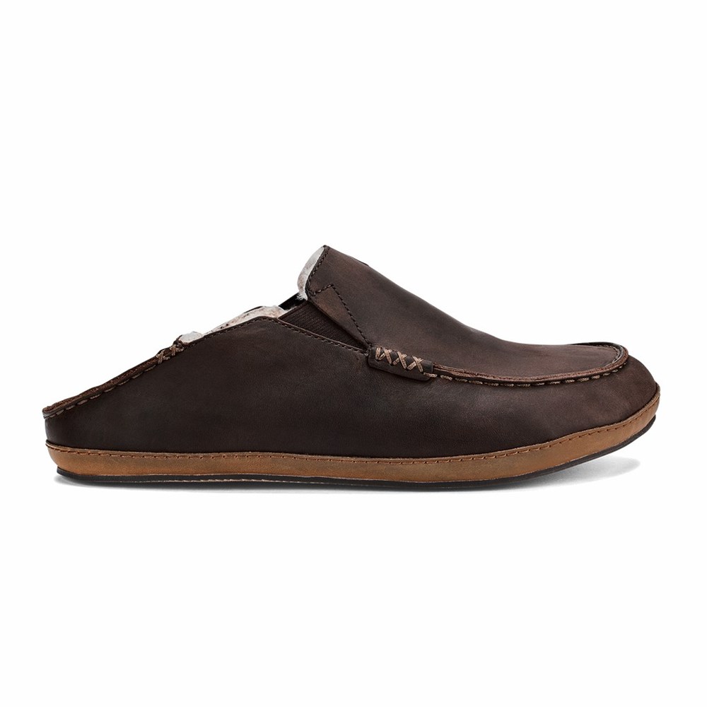 Brown OluKai Moloā Slipper Men's Slippers | 97265-JPZY