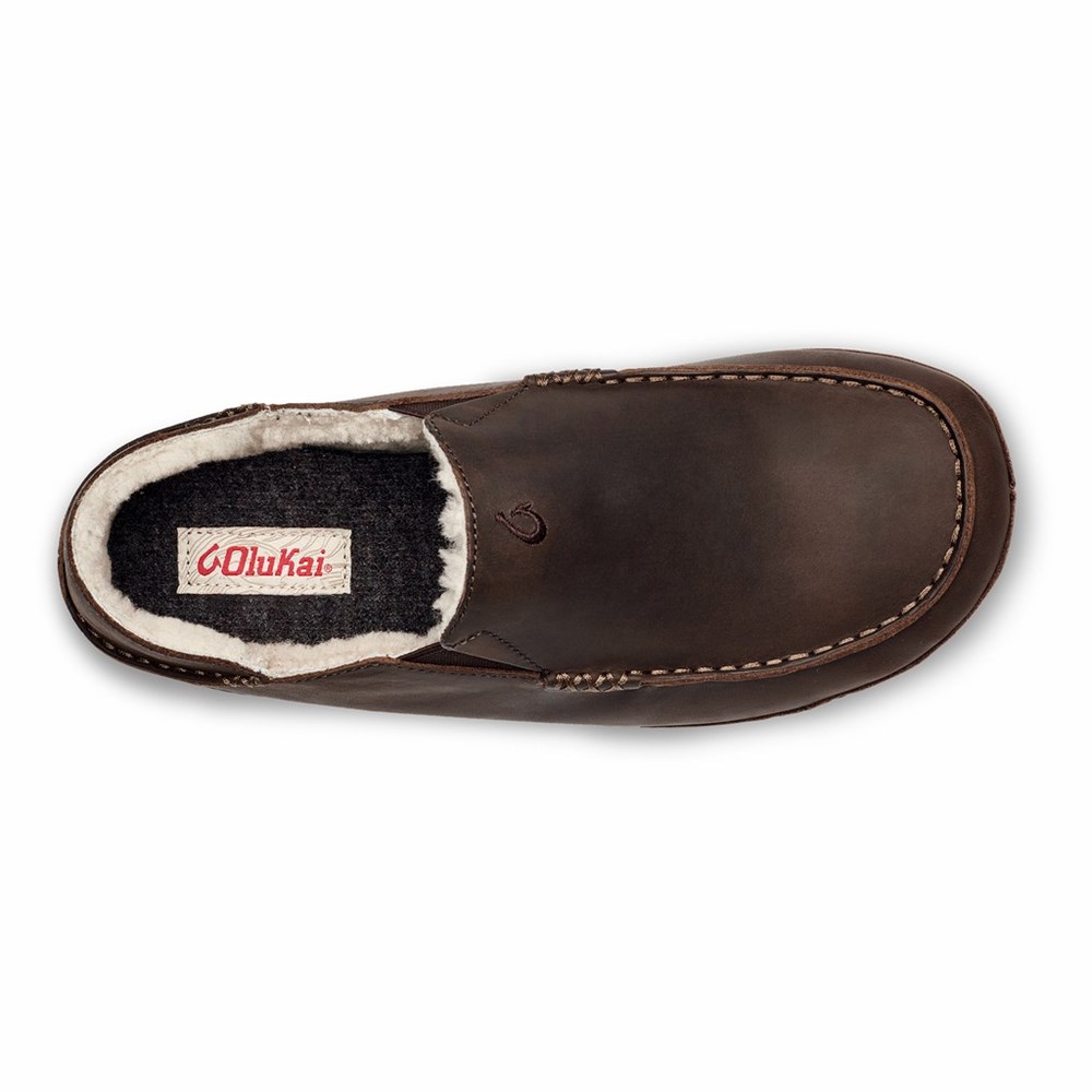 Brown OluKai Moloā Slipper Men's Slippers | 97265-JPZY