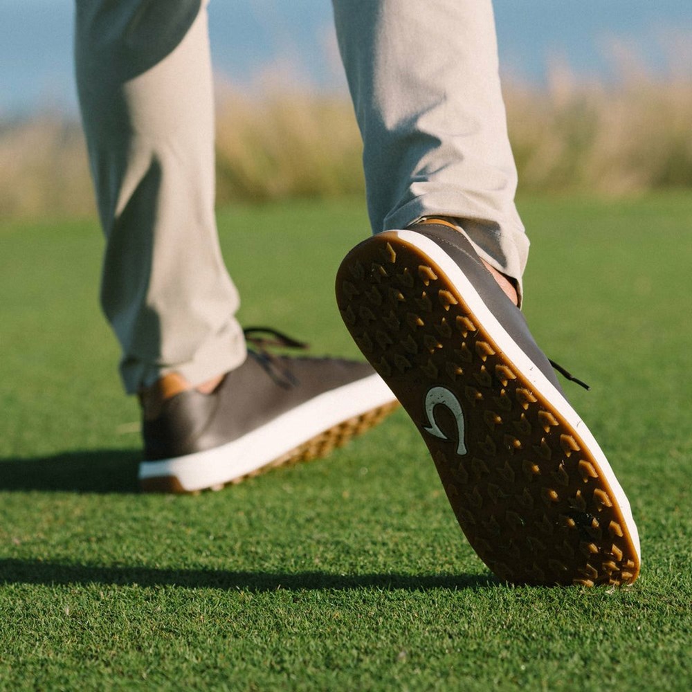 Brown OluKai Wai‘alae Men's Golf Shoes | 82413-SXAI