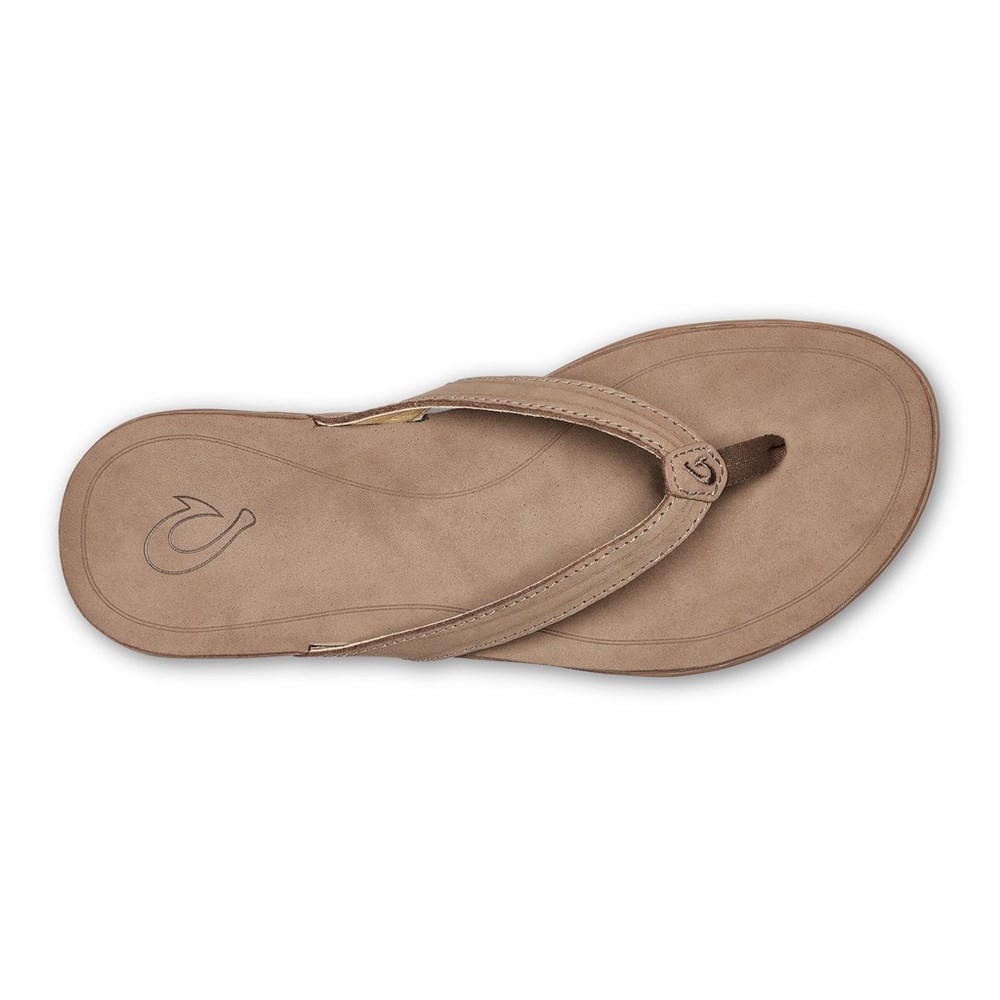 Brown OluKai ‘Aukai Women's Sandals | 72063-ONEY