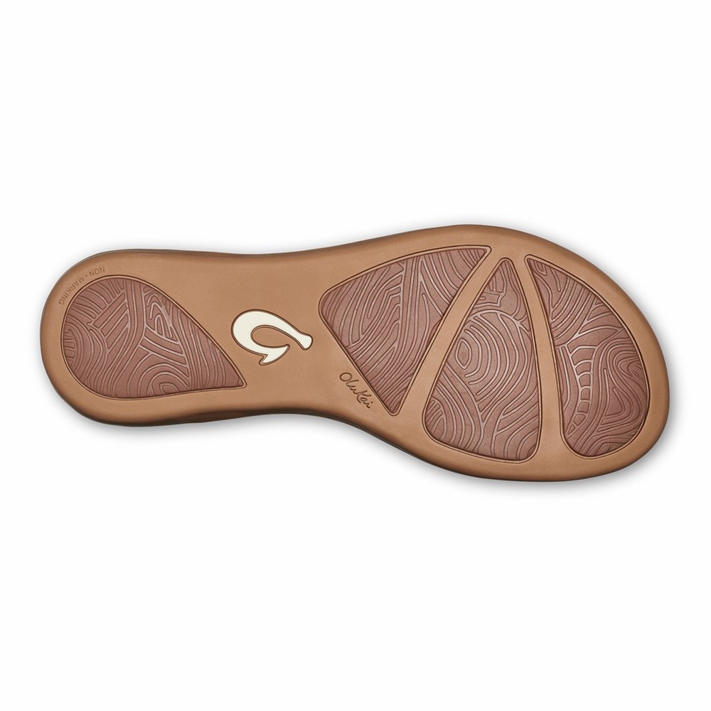 Brown OluKai ‘Aukai Women's Sandals | 72063-ONEY