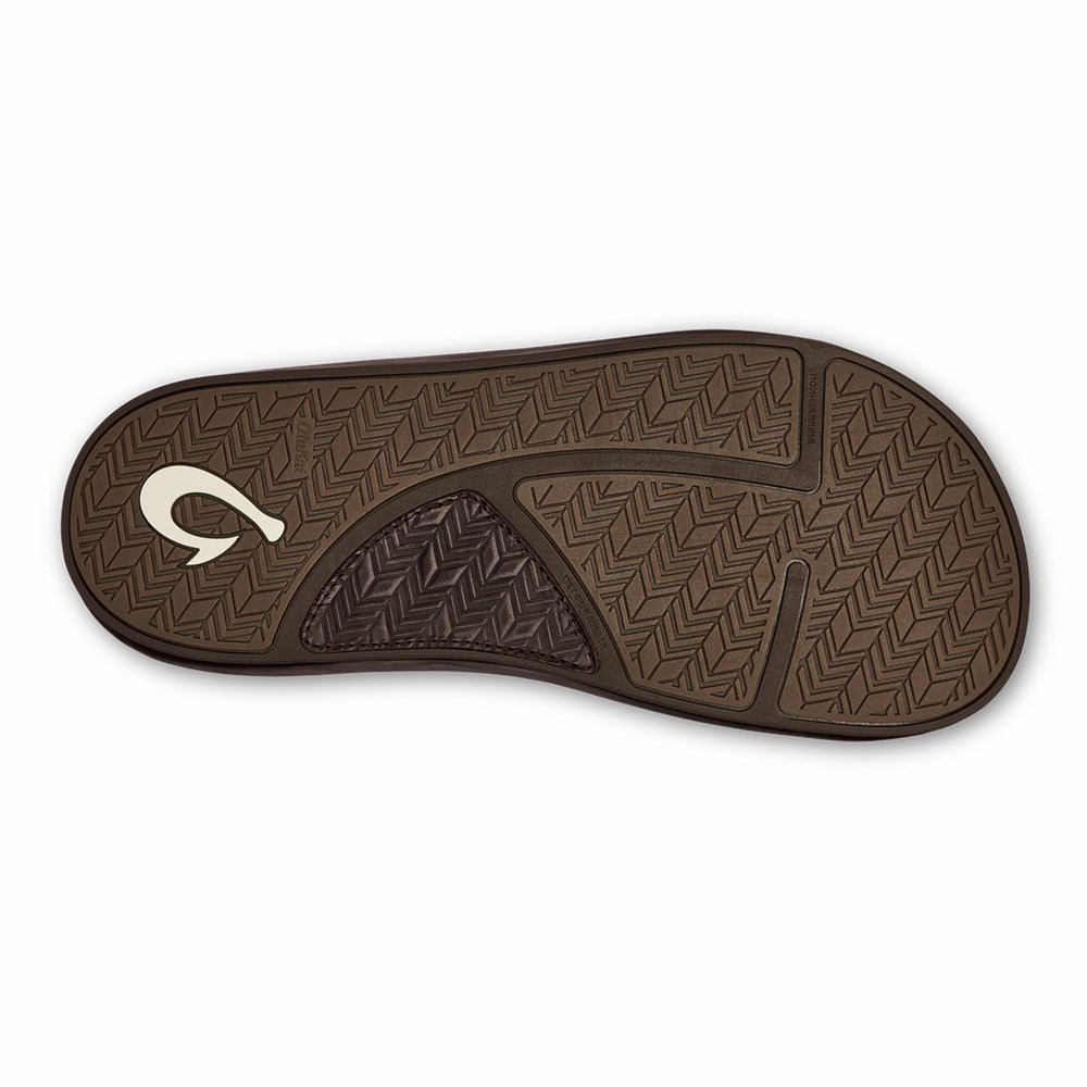 Brown OluKai ‘Ilikai Men's Sandals | 12354-HZMY