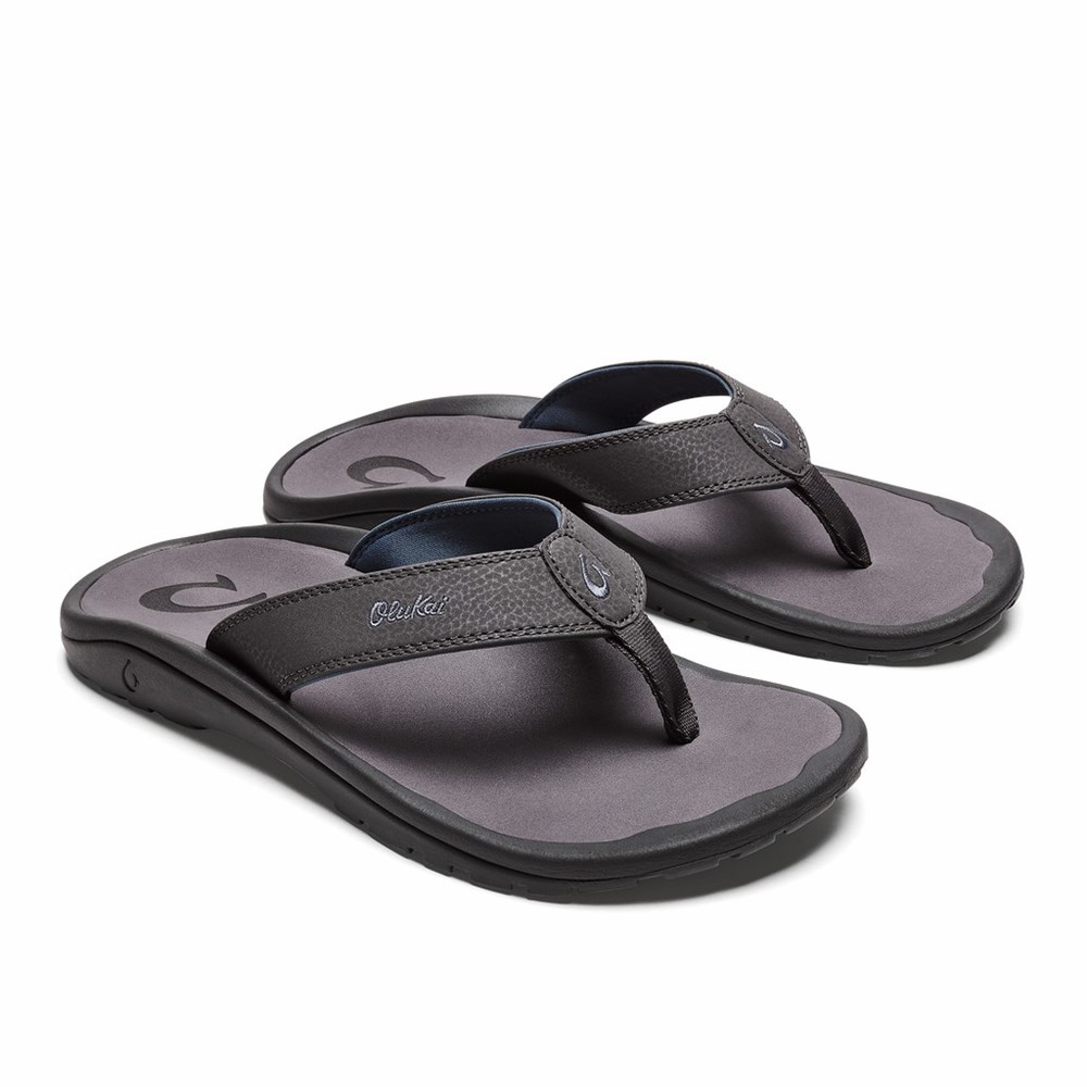 Brown OluKai ‘Ohana Men's Sandals | 70369-ZNFG