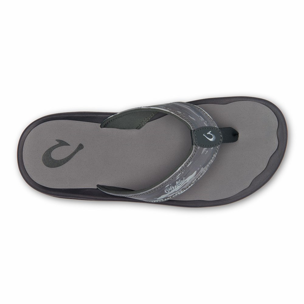 Camo OluKai ‘Ohana Pa‘i Men's Sandals | 53897-NXSQ