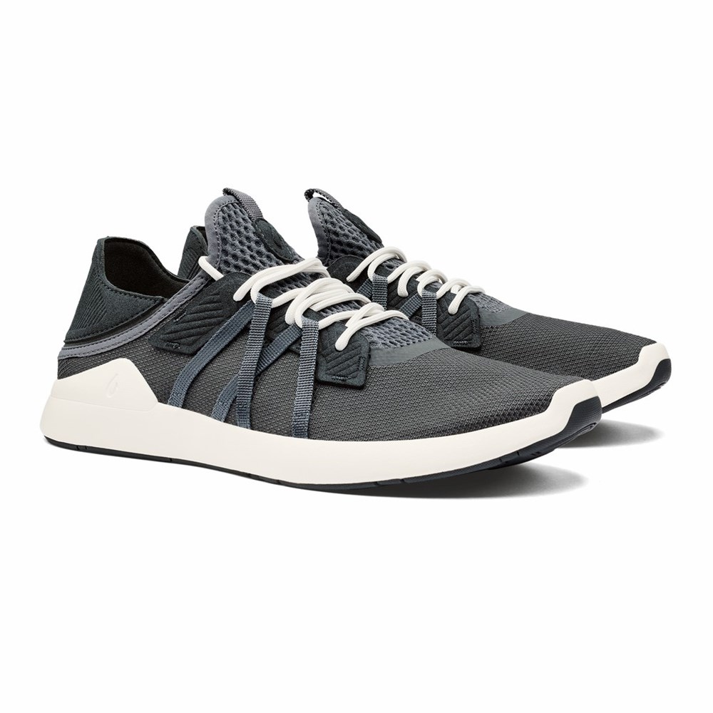 Dark Grey OluKai Holo Men's Sneakers | 94783-AUTF