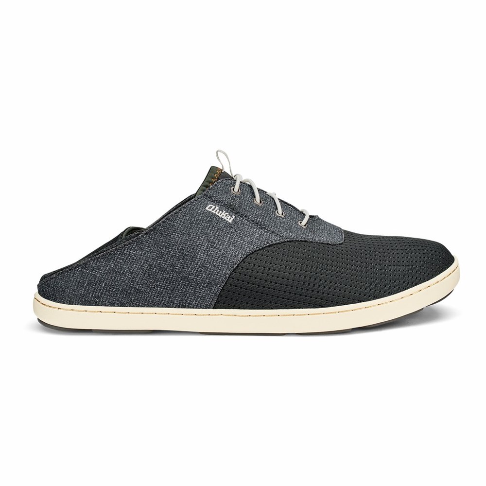 Dark Grey OluKai Nohea Moku Men's Sneakers | 37524-NXKP