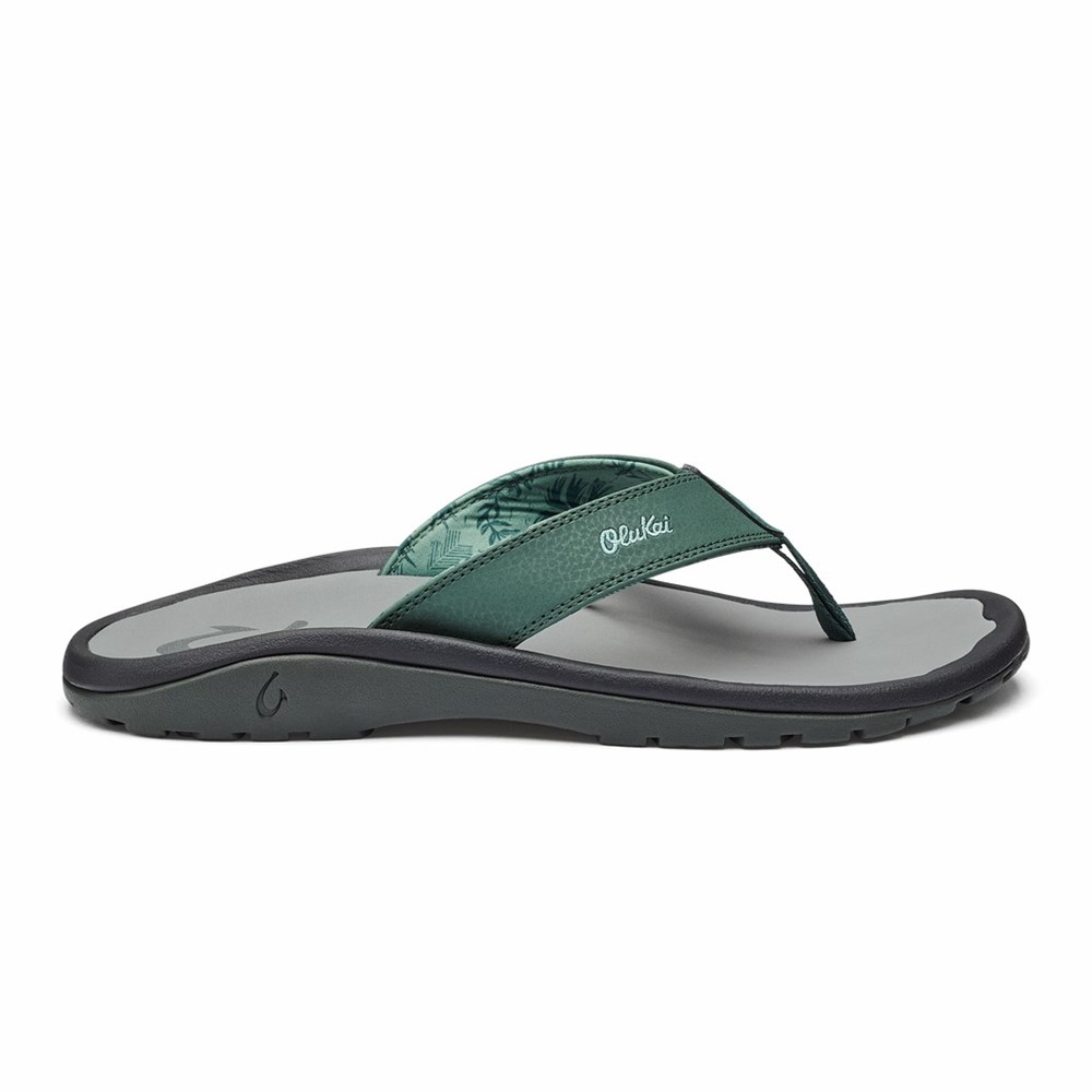 Deep Green OluKai ‘Ohana Men\'s Sandals | 58123-ZQOV