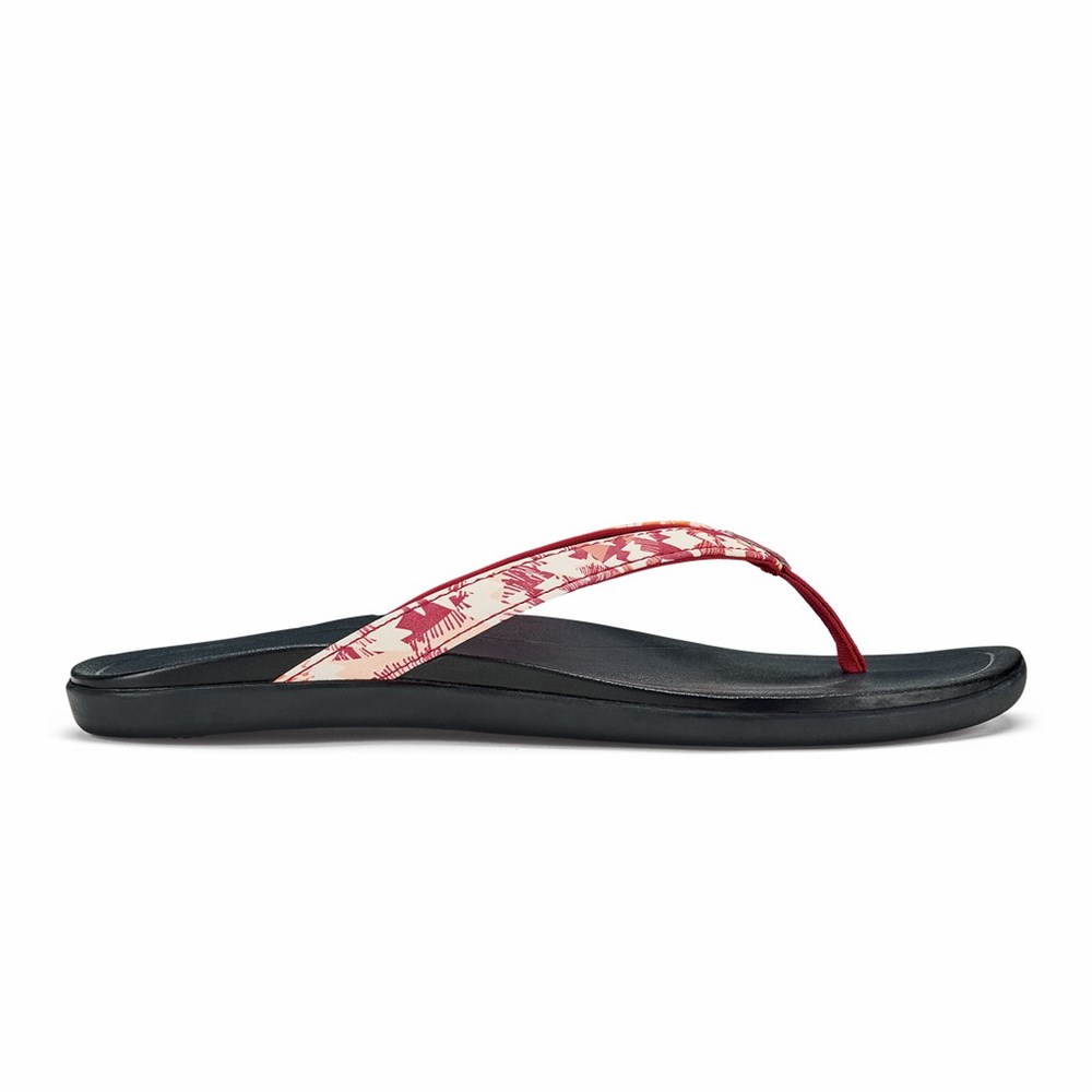 Flower OluKai Ho‘ōpio Women\'s Sandals | 35271-DJSU