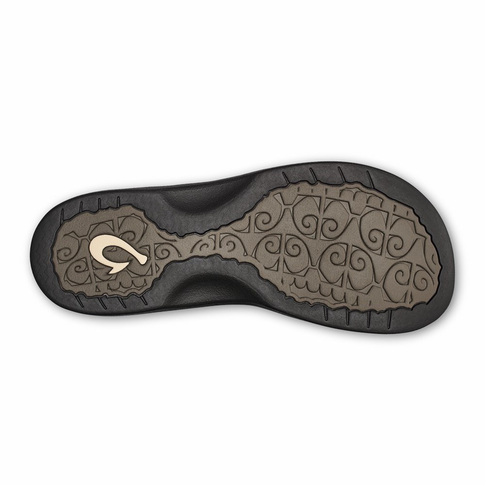 Grey Brown / Light Blue OluKai ‘Ohana Women's Sandals | 86593-ALQR