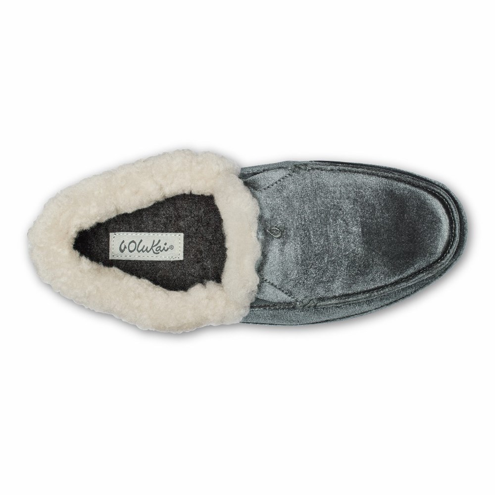 Grey OluKai Ku‘una Lānui Women's Slippers | 91846-UJSY