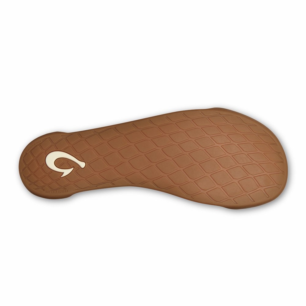 Grey OluKai Kīpuka Hulu Men's Slippers | 97015-XCTR