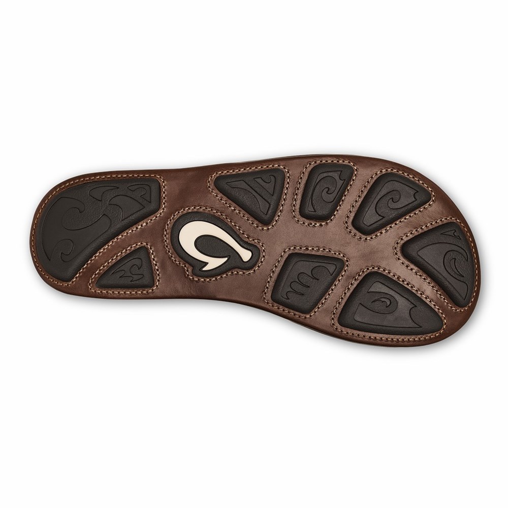 Grey OluKai Mekila Men's Sandals | 10725-UHRD