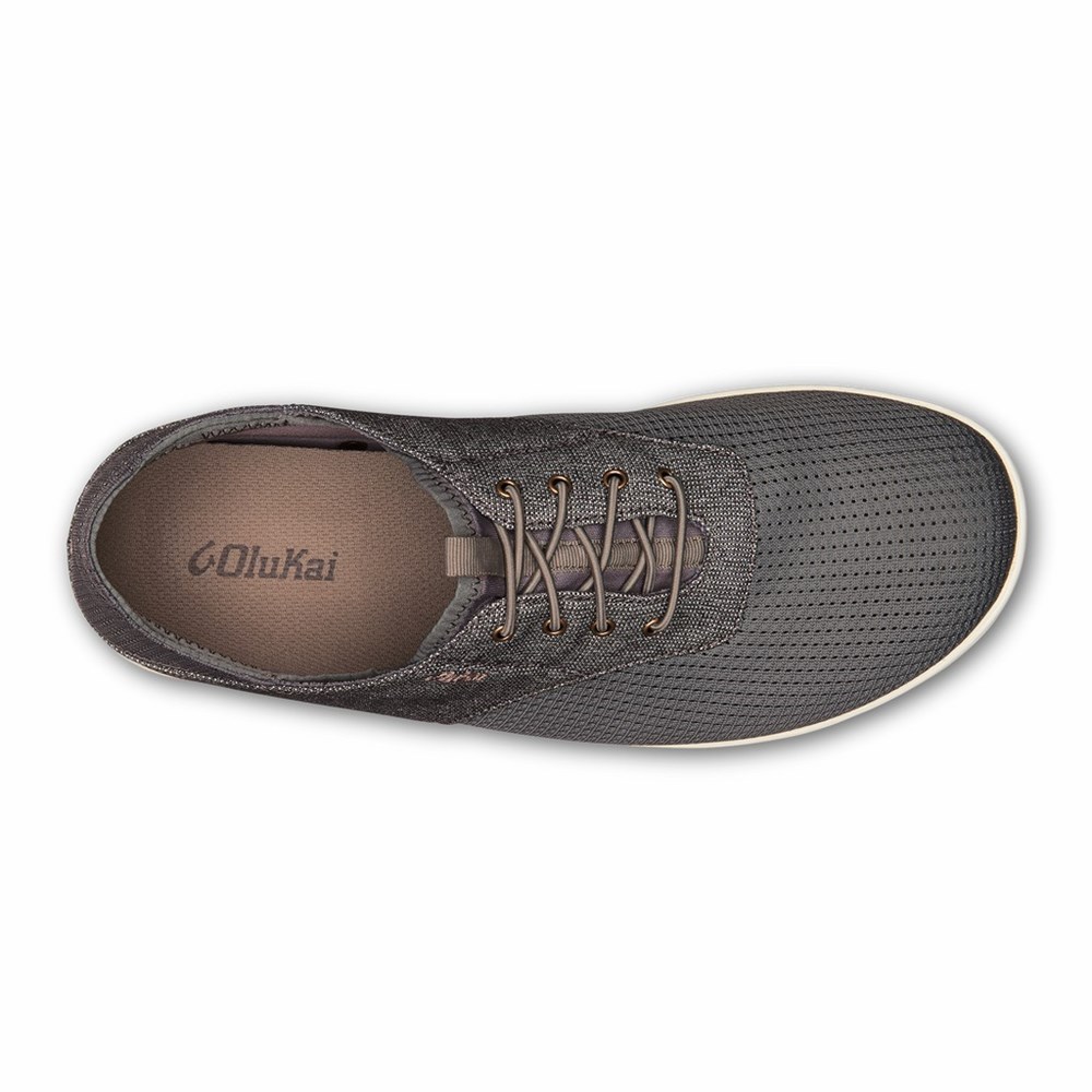 Grey OluKai Nohea Moku Men's Sneakers | 80145-JPHK