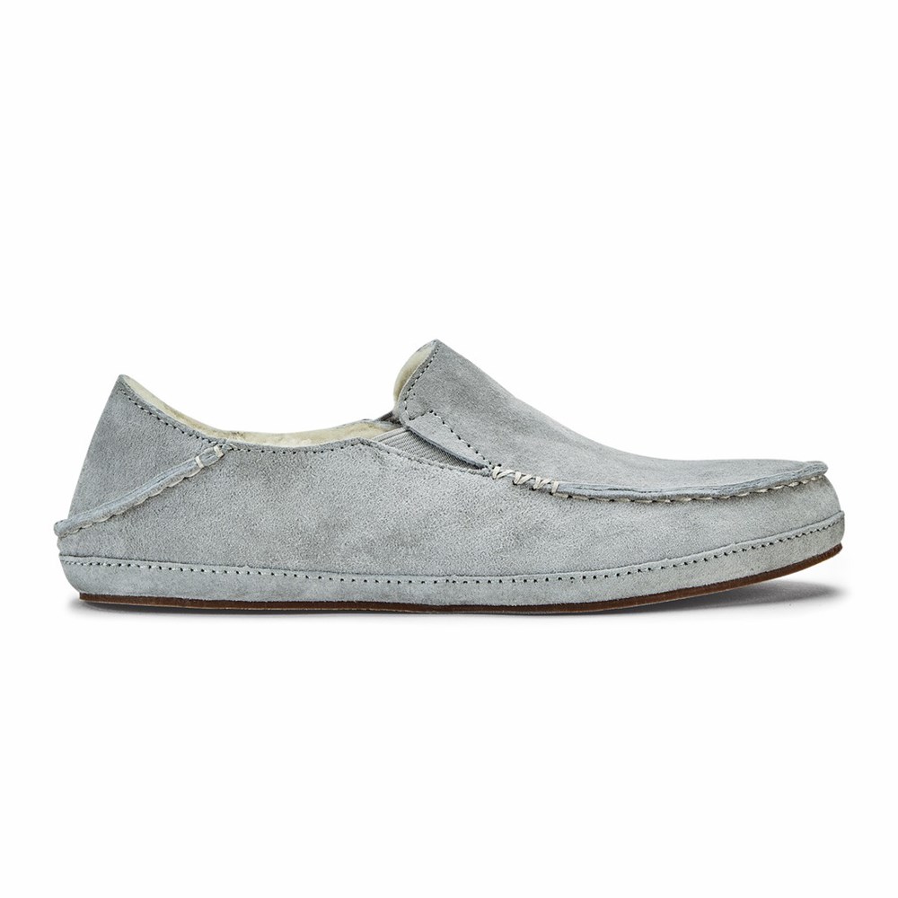 Grey OluKai Nohea Slipper Women\'s Slippers | 74596-MILP