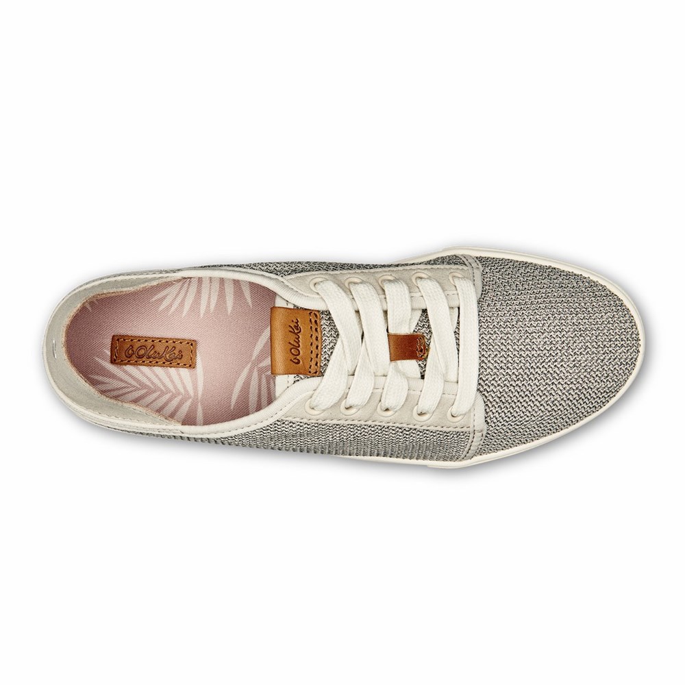 Grey OluKai Pehuea Lī Women's Sneakers | 73291-HSKO