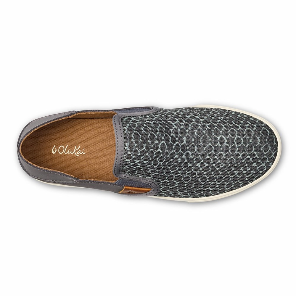 Grey OluKai Pehuea Pa‘i Women's Sneakers | 02346-BRYK