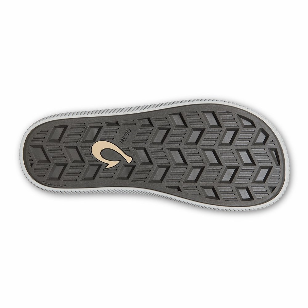 Grey OluKai Ulele Men's Sandals | 52893-WBUA