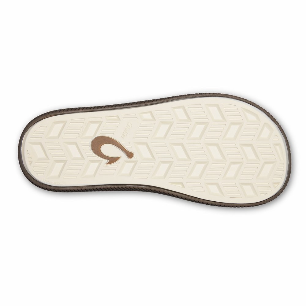 Grey OluKai Ulele Men's Sandals | 61984-TYZI