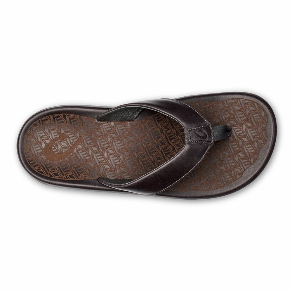 Grey OluKai ‘Ilikai Men's Sandals | 08697-LZQD