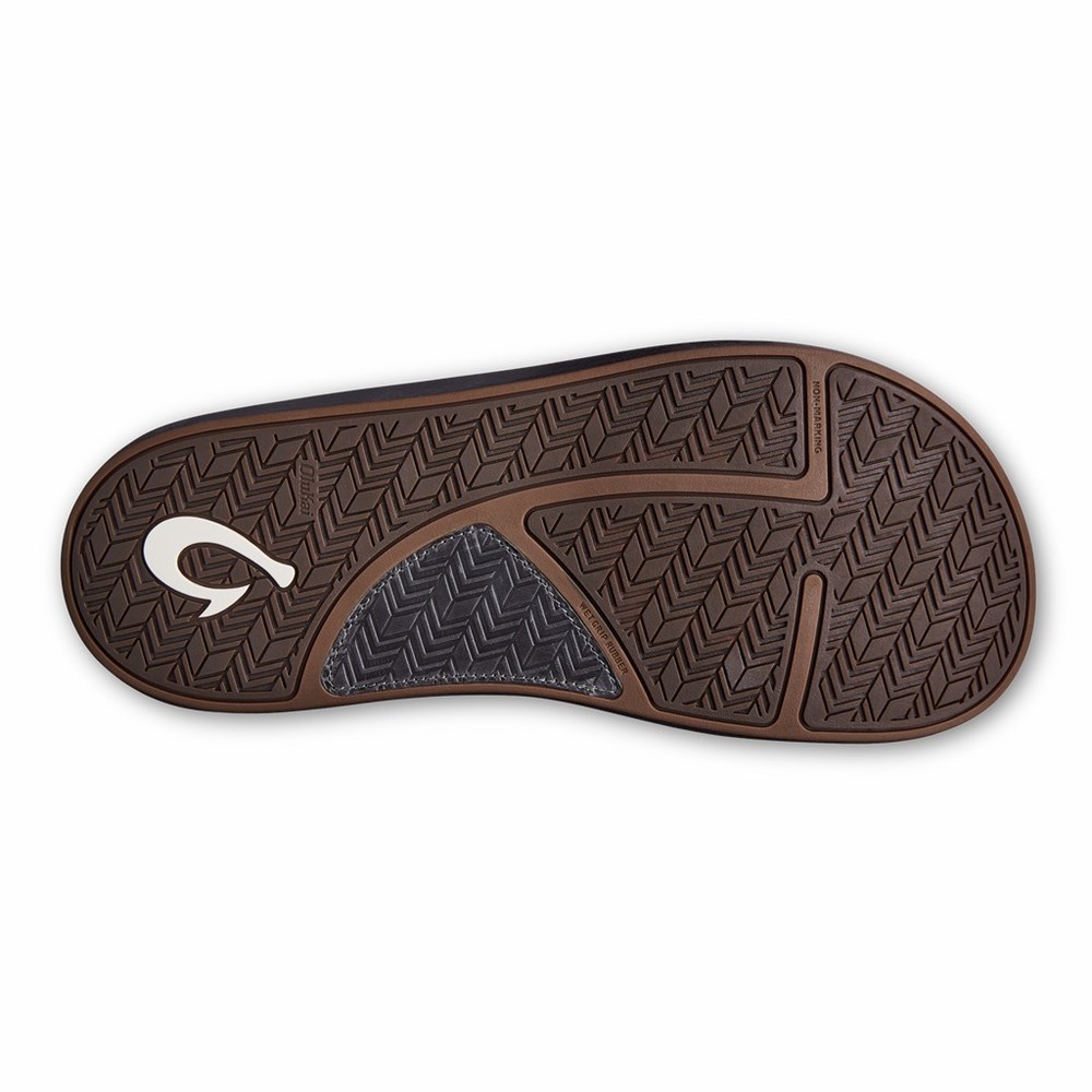 Grey OluKai ‘Ilikai Men's Sandals | 08697-LZQD