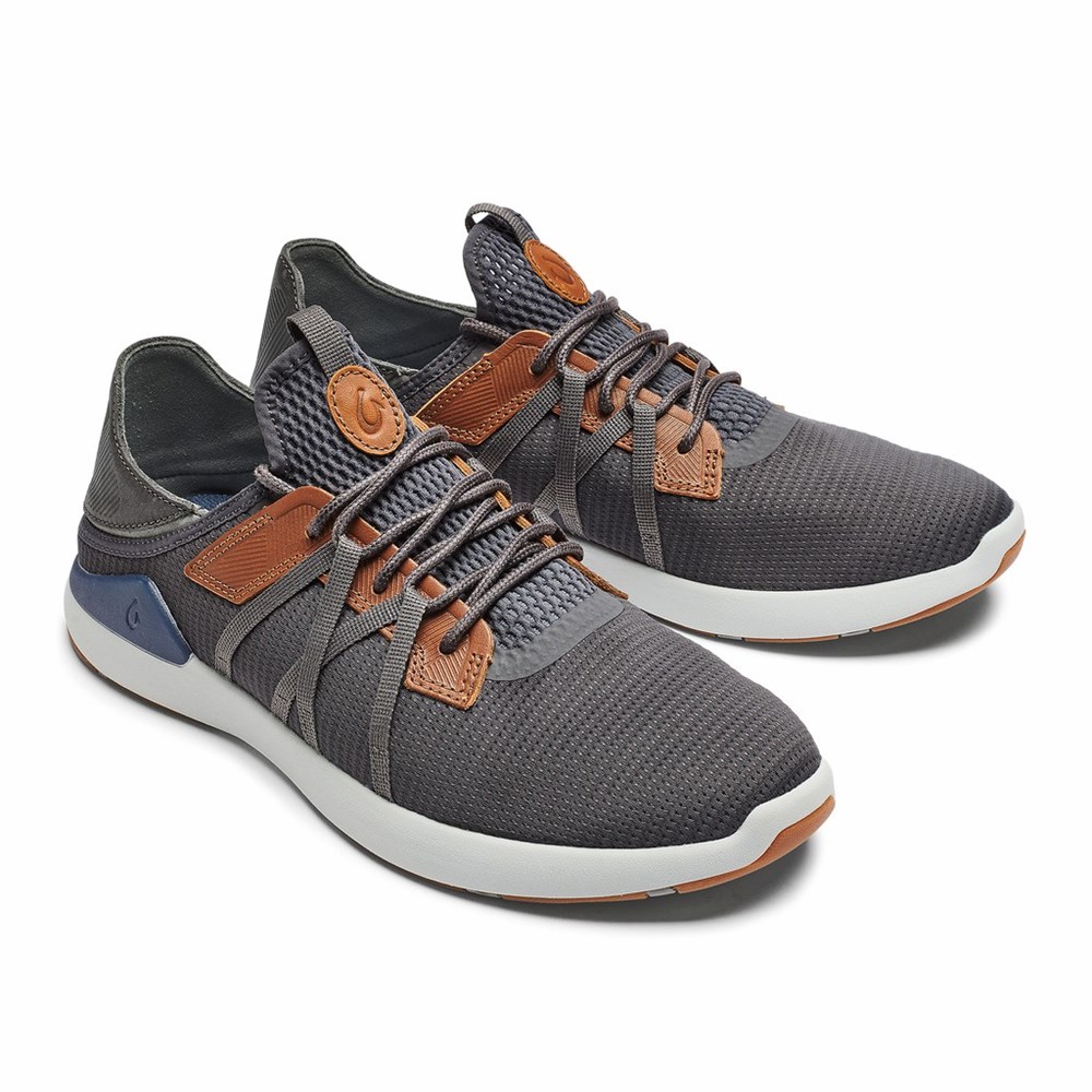 Indigo OluKai Mio Lī Men's Sneakers | 60374-IXUF