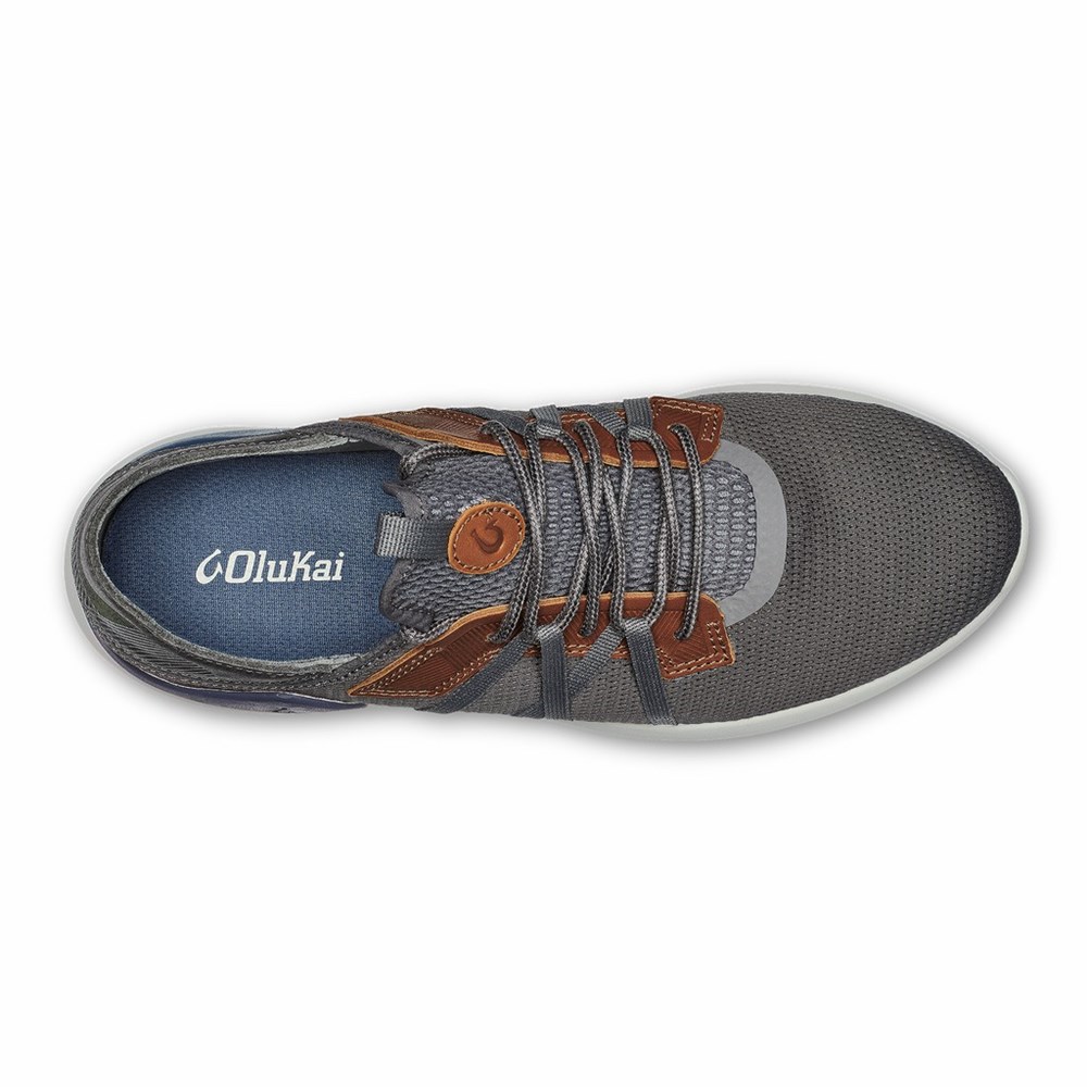 Indigo OluKai Mio Lī Men's Sneakers | 60374-IXUF