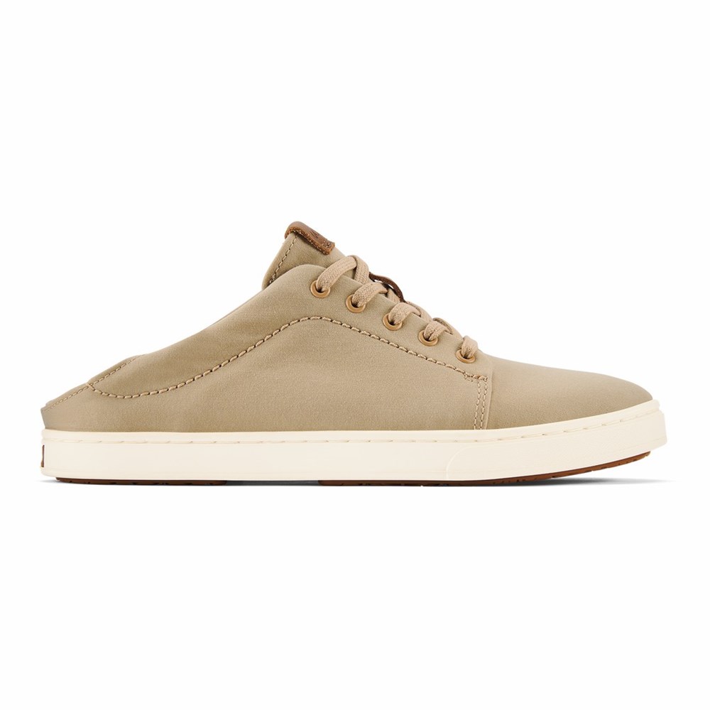 Khaki OluKai Pehuea Lī Women's Sneakers | 70982-SMBU