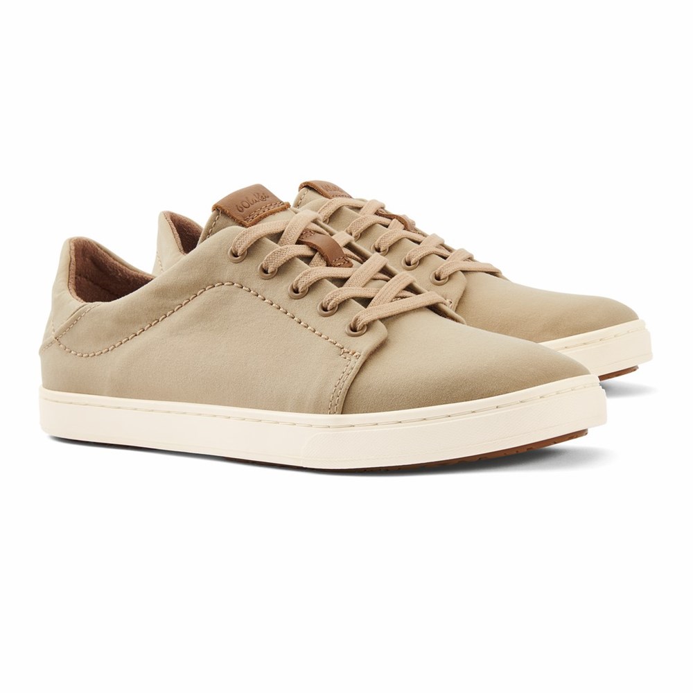 Khaki OluKai Pehuea Lī Women's Sneakers | 70982-SMBU