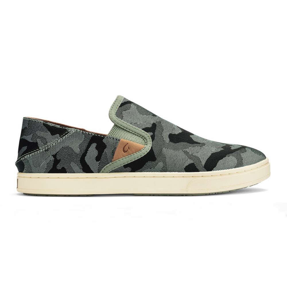 Olive / Camo OluKai Pehuea Pa‘i Women\'s Sneakers | 29581-GYZW