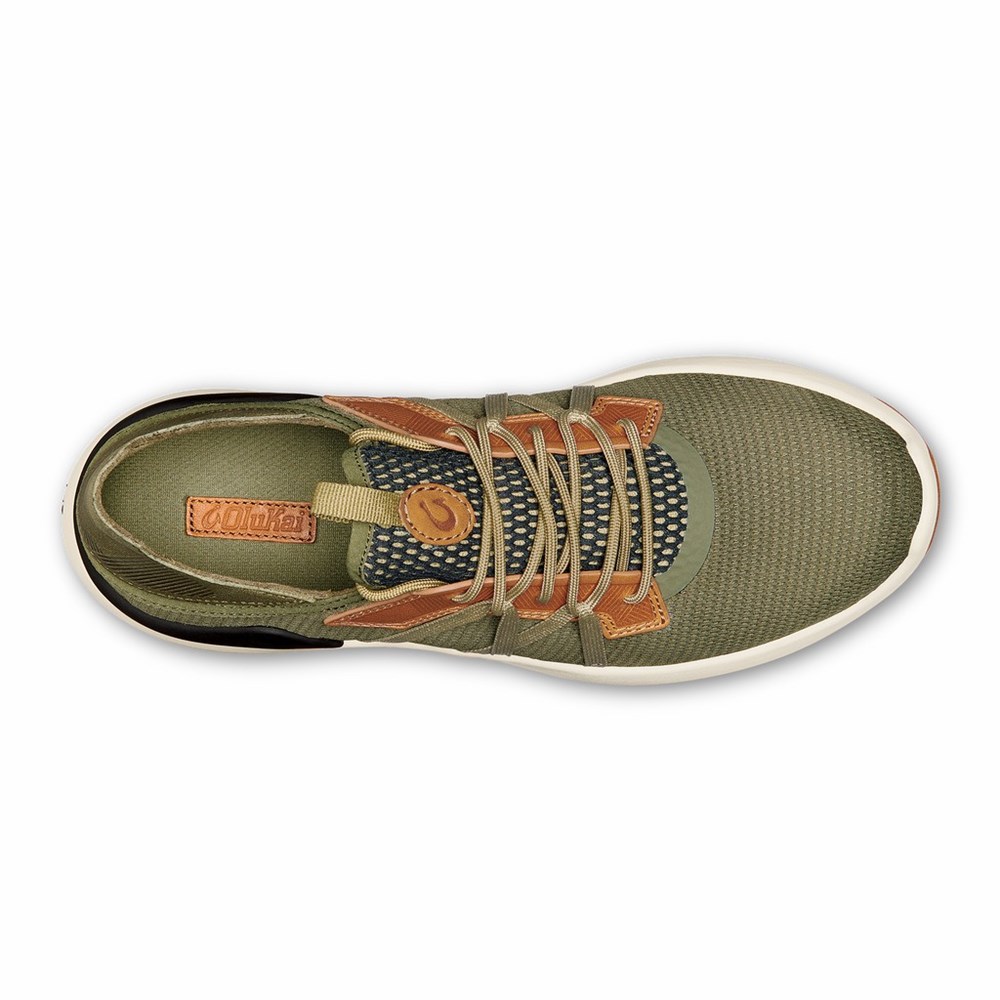 Orange OluKai Mio Lī Men's Sneakers | 41359-FLSK