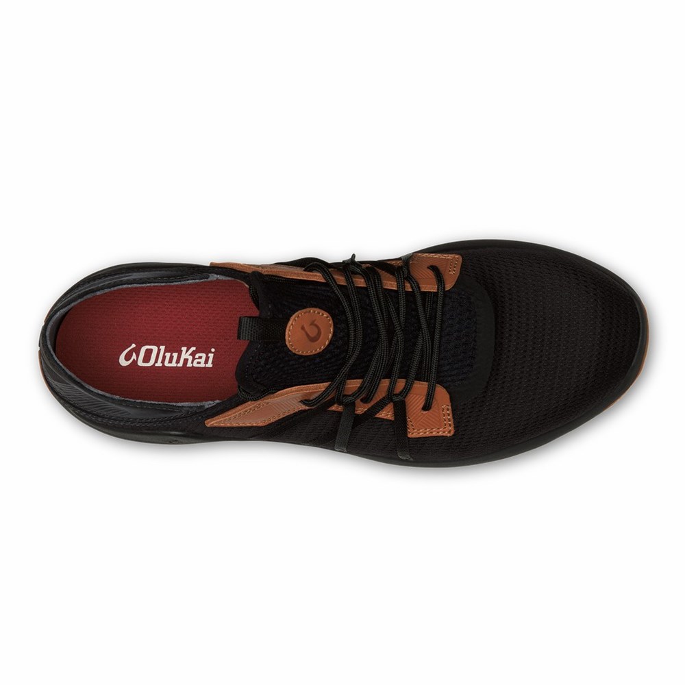 Orange OluKai Mio Lī Men's Sneakers | 46795-QHFS