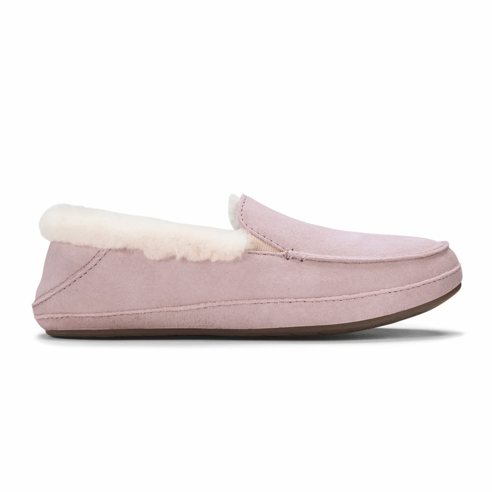 Pink OluKai Ku‘una Women\'s Slippers | 78263-BGJO