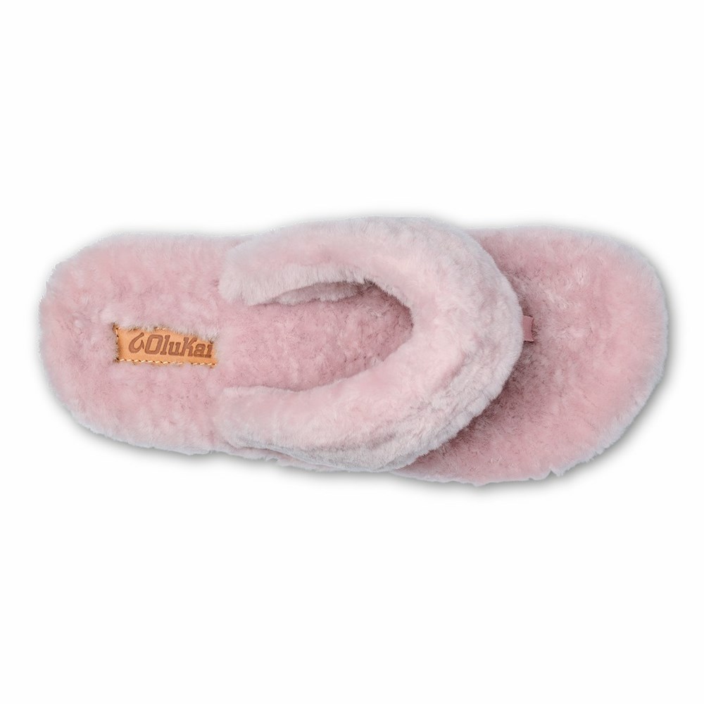 Pink OluKai Kīpe'a Heu Women's Slippers | 09235-AZOU