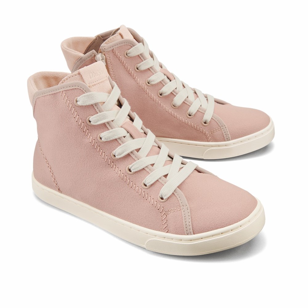 Pink OluKai Pīlahi Women's Sneakers | 71324-UDRY