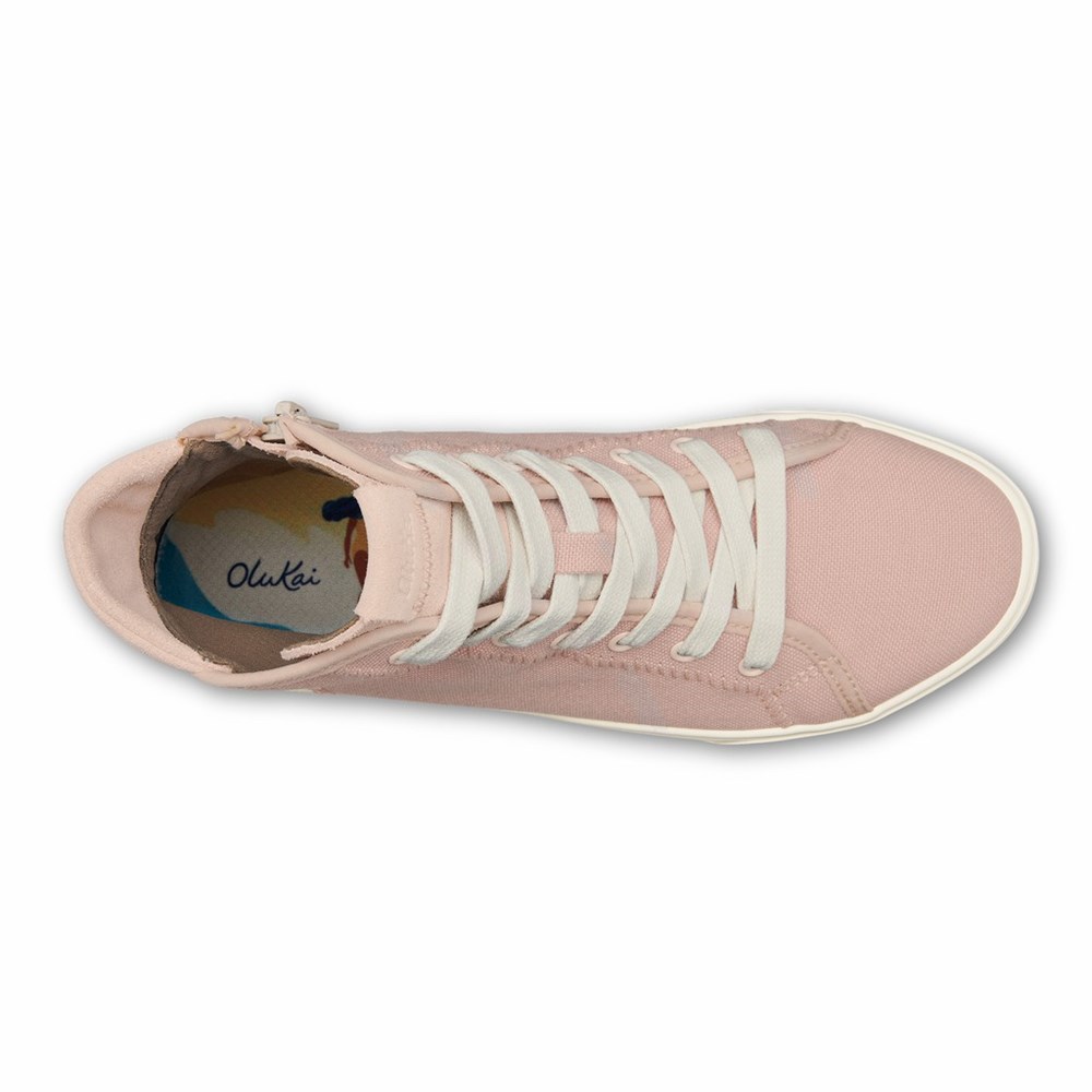 Pink OluKai Pīlahi Women's Sneakers | 71324-UDRY