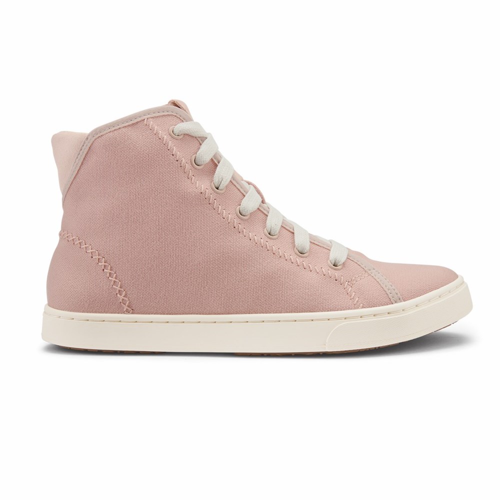 Pink OluKai Pīlahi Women\'s Sneakers | 71324-UDRY