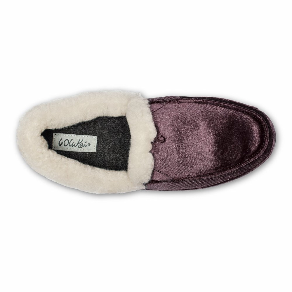 Red OluKai Ku‘una Lānui Women's Slippers | 65219-QGSJ