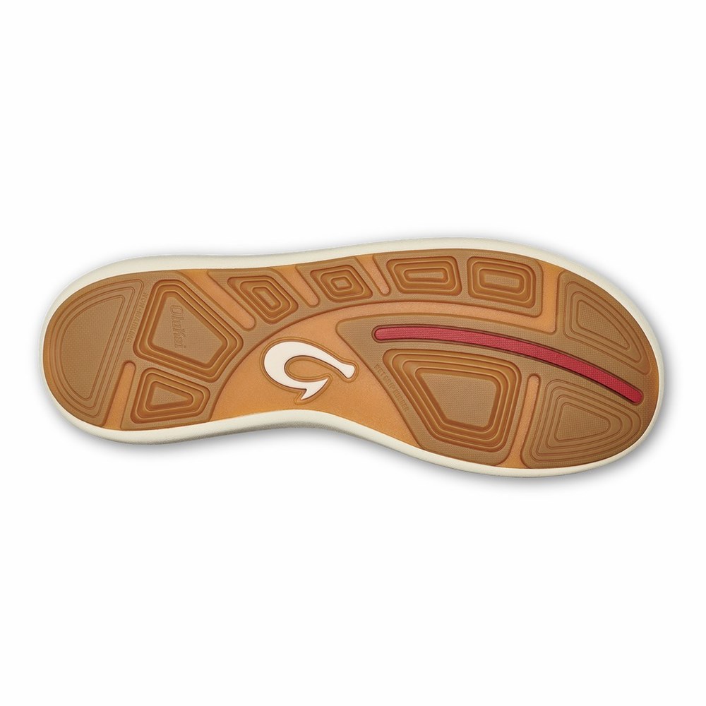 Red OluKai Moku Pae Men's Sneakers | 92463-LZBE