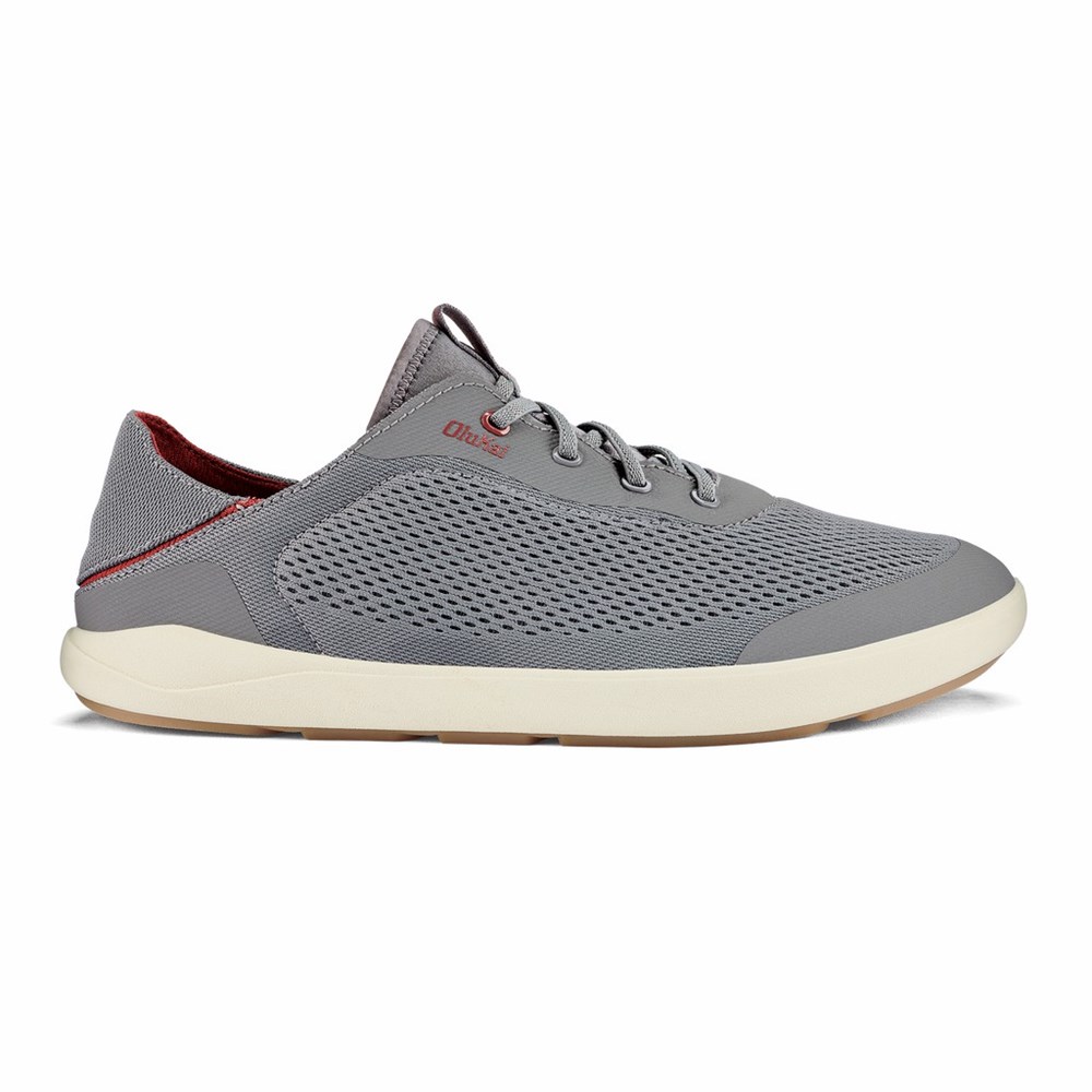 Red OluKai Moku Pae Men\'s Sneakers | 92463-LZBE