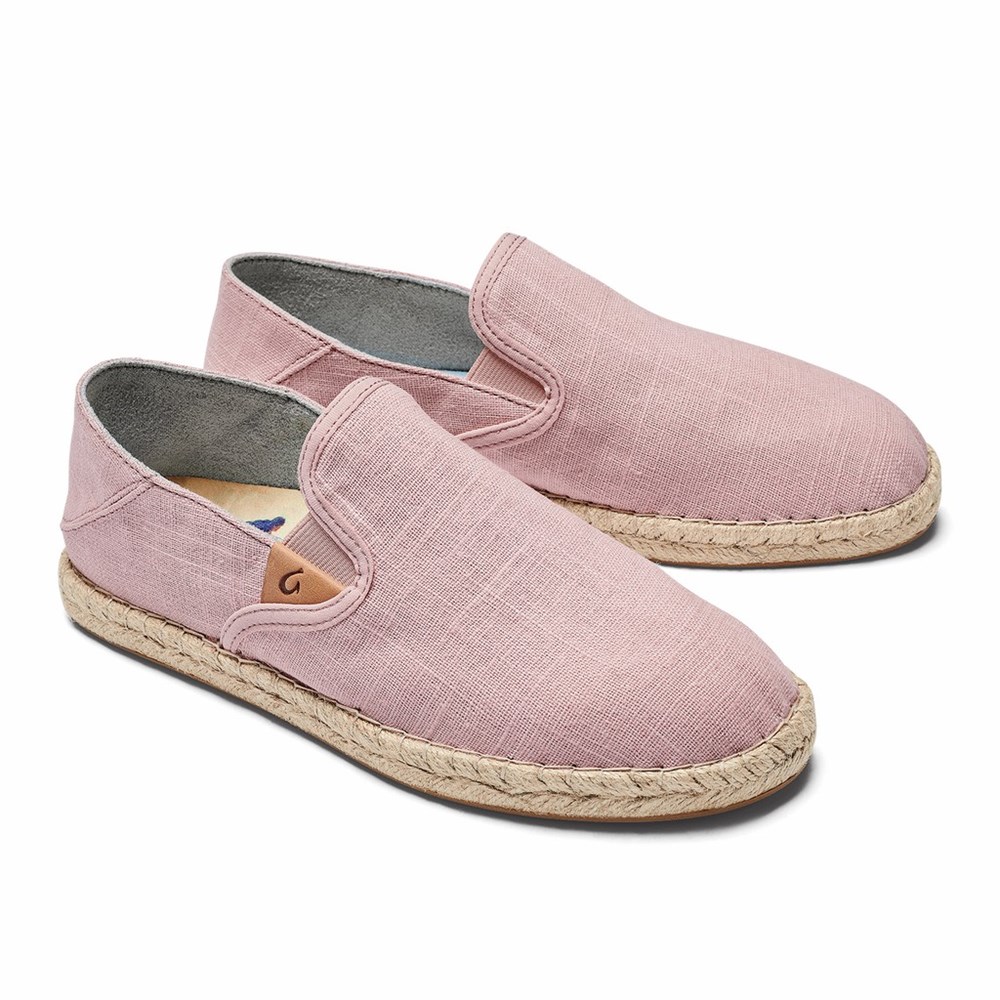 Rose Light Blue OluKai Kaula Pa‘a Kapa Women's Sneakers | 17593-RTVG