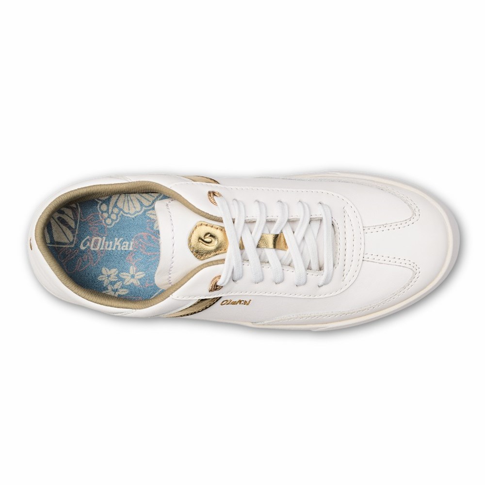 White OluKai Hā’upu Women's Sneakers | 25309-SGUH