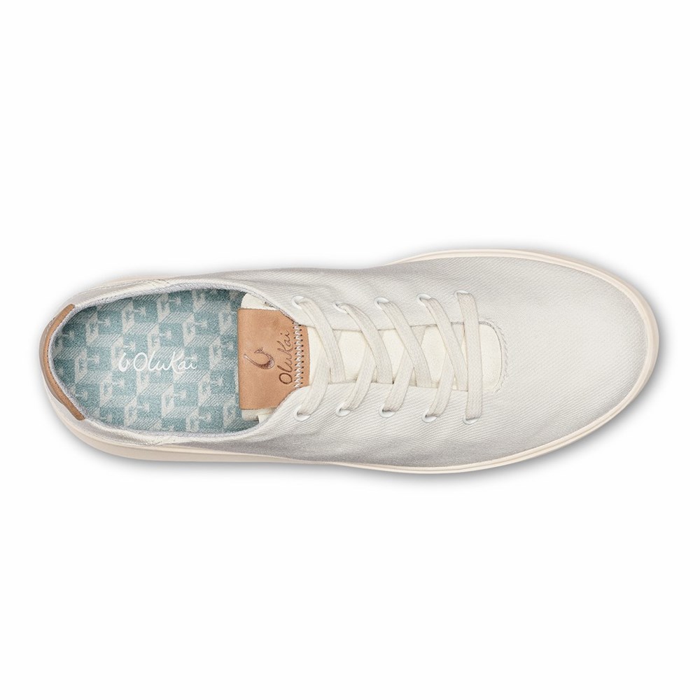 White OluKai Ki‘ihele Lī Women's Sneakers | 20369-LXMV