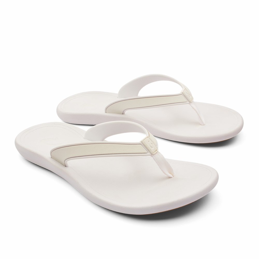 White OluKai Kāpehe Women's Sandals | 26843-AYEB